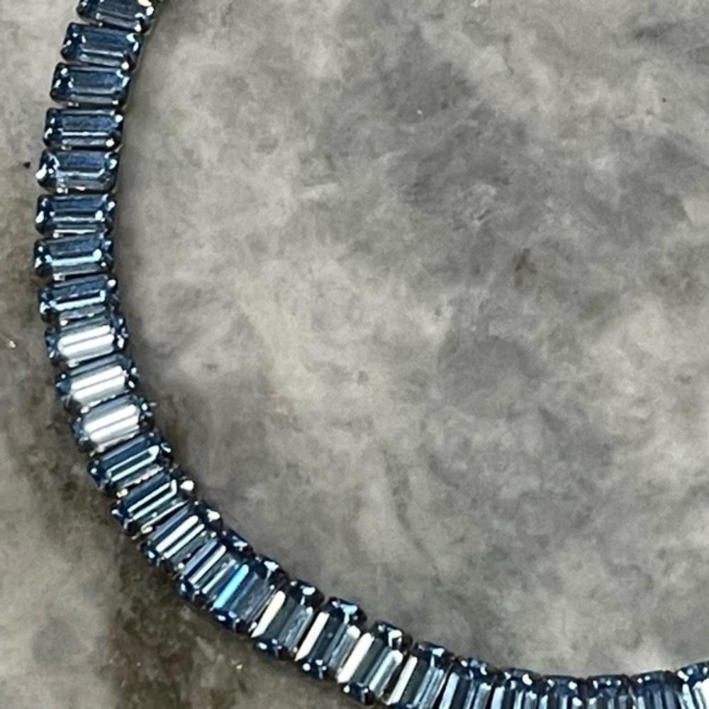 Blue rhinestone necklace #4 - Picture 4 of 4